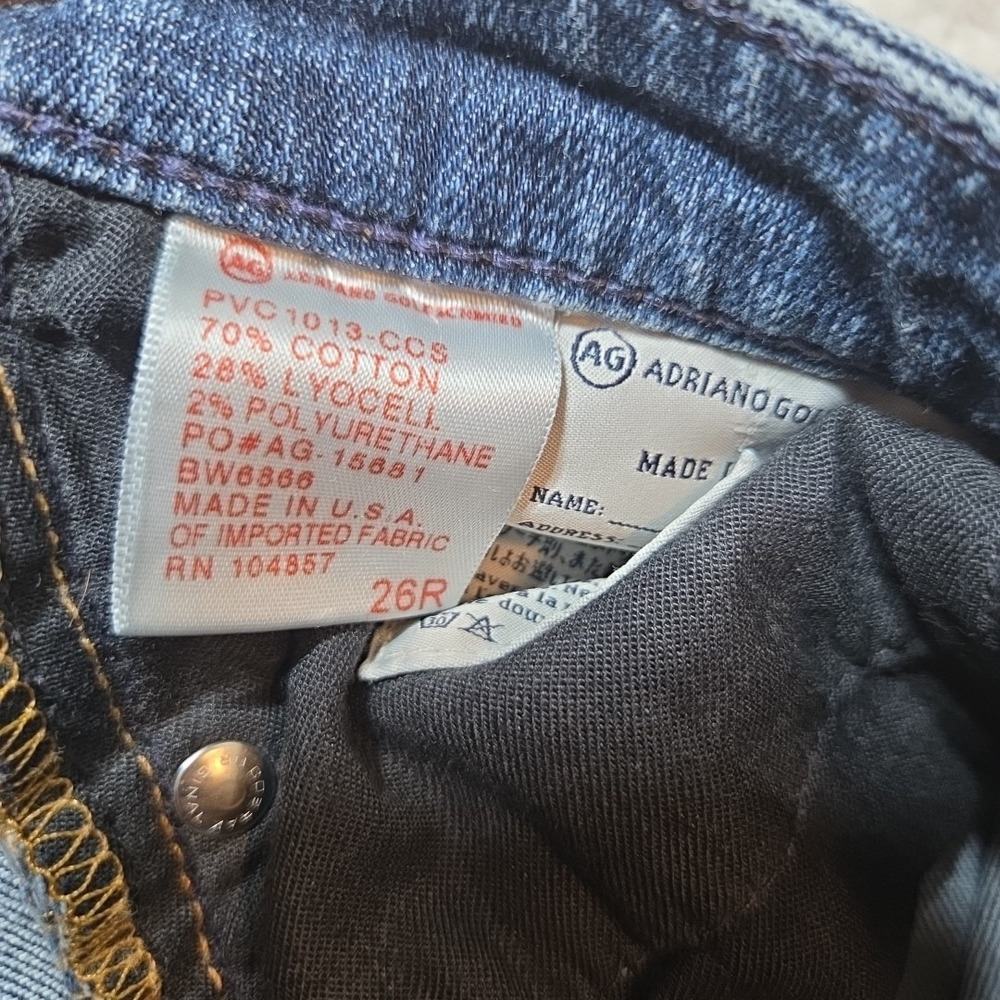 AG Adriano Goldschmied Bootcut Low Rise The Angel Jeans Size 26R Medium Wash - Picture 3 of 7